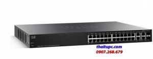 24-Port 10/100 PoE+ Switch with 375W power budget - SF350-24MP