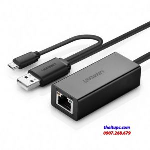 Bộ Chuyển Micro USB & USB 2.0 Ra LAN Cao Cấp UGREEN 30219