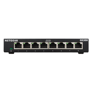 NETGEAR 8 PORT SWITCH GS308 - GIGABIT UNMANAGED - 300 SERIES SWITCHES