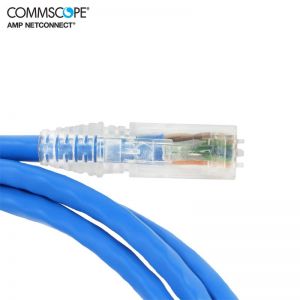 CÁP MẠNG CHÍNH HÃNG AMP/COMMSCOPE U/UTP, CAT.6 MÀU XANH DƯƠNG, 2.1M