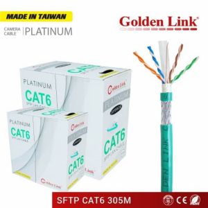 CÁP MẠNG GOLDEN LINK PLATINUM SFTP CAT 6 – CHỐNG NHIỄU DÀI 305M MÀU XANH LÁ TW1104-1 (MADE IN TAIAN) (GL01007)