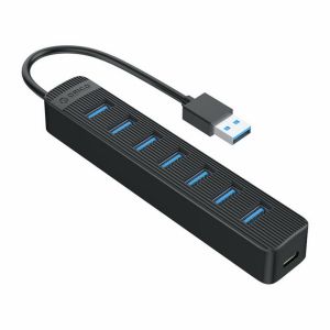 Bộ chia USB HUB 7 cổng USB 3.0 Orico TWU3-7A-BK