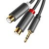 cap-audio-3-5mm-to-2rca-am-cao-cap-ugreen-10547-20cm - ảnh nhỏ  1