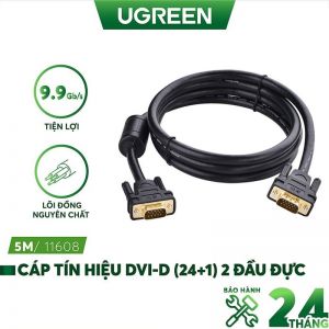 Cáp DVI-D 24+1 Dài 5M Ugreen 11608