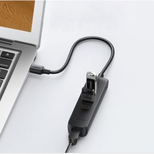 Cáp USB 2.0 sang Lan 10/100Mbps, 3 cổng USB 2.0 Ugreen 20984