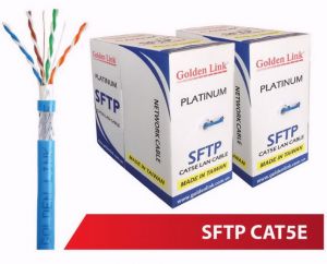 CÁP MẠNG GOLDEN LINK PLATINUM SFTP CAT 5E CHỐNG NHIỄU 100 MÉT - XANH DƯƠNG TW1102-100 (MADE IN TAIWAN) (GL01005)