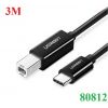 cap-may-in-usb-2-0-type-c-to-usb-type-b-dai-3m-mau-den-chinh-hang-ugreen-80812 - ảnh nhỏ  1