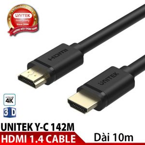 Cáp HDMI Unitek chính hãng cao cấp (10m) 1.4  (Y-C 142M)