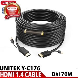 Cáp HDMI  Unitek chính hãng cao cấp (70m) + USB Unitek (Y-C 176)