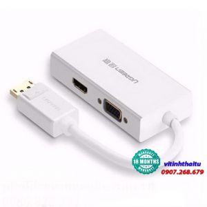 Cáp chuyển Ugreen 20419/20420 Displayport sang HDMI & VGA & DVI