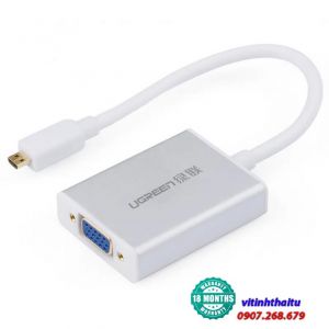 Cáp chuyển đổi Micro HDMI sang VGA cao cấp Ugreen 40222 (15cm)