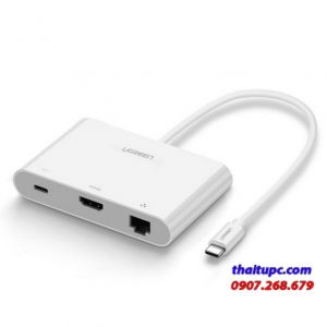 Dây Cáp Chuyển Đổi USB-C Sang LAN + HDMI Ugreen (30440)