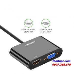 Cáp chuyển đổi Micro HDMI sang HDMI&VGA Ugreen 30355