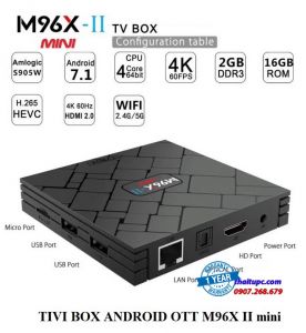 TV BOX ANDROID 2G+16G OTT M96X-II MINI