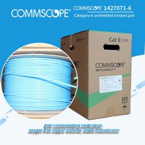 CÁP MẠNG  CHÍNH HÃNG AMP/COMMSCOPE 305m CAT.6 UTP 1427071-6 MÀU XANH DƯƠNG