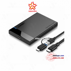 Hộp đựng ổ cứng Ugreen 60735 (Cổng USB 3.0, dành cho HDD+SSD 2.5″, SATA 6Gbps)