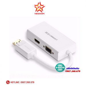 Cáp chuyển Ugreen 20419/20420 Displayport sang HDMI & VGA & DVI