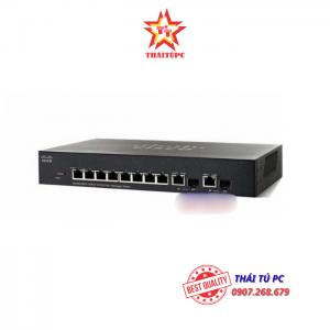 8 port 10/100 Maximum PoE+ ports with 124W power budget + 2-Port Gigabit Switch - SF302-08MPP-K9