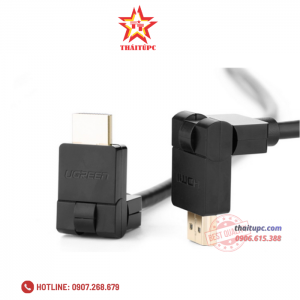 Cáp HDMI 2 đầu xoay 180 độ dài 3M UGREEN 10127