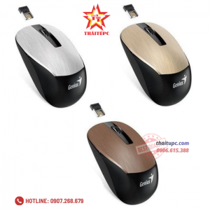 Chuột không dây Genius NX7015 Vàng - Hàng Chính Hãng