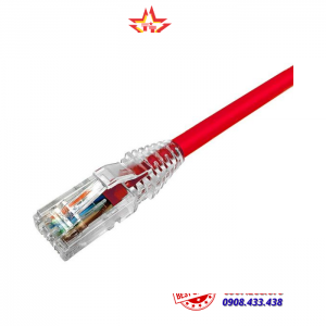 CÁP MẠNG CHÍNH HÃNG AMP/COMMSCOPE U/UTP, CAT.6, CM (PVC), MÀU ĐỎ, 1.5M
