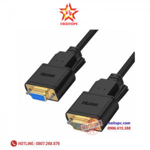 Cáp cổng Com 9 chân RS 232 1,5m đầu âm dương Unitek Y-C706ABK