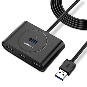 Bộ Hub chia cổng 4 cổng USB 3.0 cáp dài 1,5M Ugreen 30218 cao cấp (Màu Đen)
