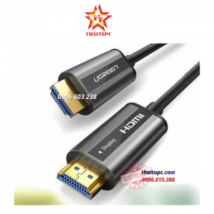 THIẾT BỊ CHUYỂN HDMI 2.0 SỢI QUANG HỢP KIM DÀI 20M UGREEN 50216 CHÍNH HÃNG