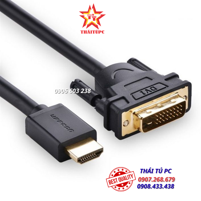 CÁP CHUYỂN ĐỔI HDMI TO DVI 24+1 DÀI 15M HD106 CHÍNH HÃNG UGREEN 10166 CÁP CHUYỂN ĐỔI HDMI TO DVI 24+1 DÀI 15M HD106 CHÍNH HÃNG UGREEN 10166