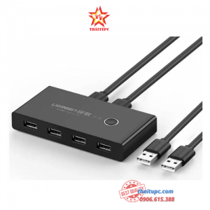 UGREEN 30767 BỘ CHUYỂN MẠCH USB 2.0 GỘP 4 THIẾT BỊ VÀO 2 MÁY TÍNH CAO CẤP US216 20030767
