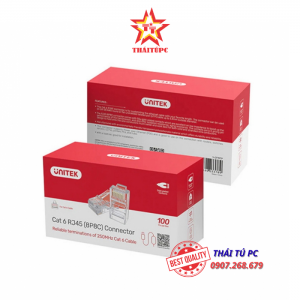  HẠT ĐẦU BẤM MẠNG UTP RJ45 CAT6 UNITEK Y-OT19TP