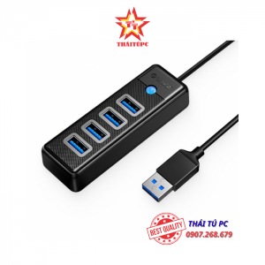 BỘ CHIA USB-A SANG 4 CỔNG USB 3.0 , ĐEN, ORICO PW4U-U3-015-BK