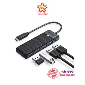 BỘ CHIA USB HUB ORICO PAPW4A-C3-015 (TYPE C RA 4 CỔNG USB 3.0, TRẮNG, ĐEN, XANH DƯƠNG, HỒNG)