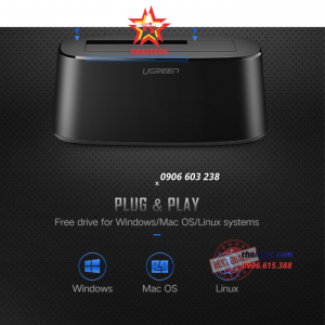 Dock Ổ Cứng 2.5/3.5" 12TB Hỗ trợ UASP 6Gbps Ugreen 50740