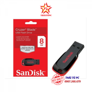8GB Z50, USB2.0, Black with red accent, compact design SDCZ50-008G-B35