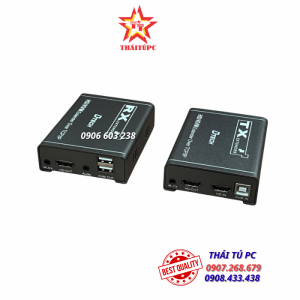 Bộ nối dài HDMI 20km->cable quang KVM+2USB  DT-7059W DTECH