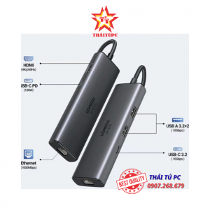 2 Hub đa năng USB-C 6 in 1 Ugreen 45000
