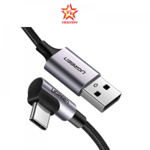 Cáp sạc, dữ liệu USB-A to USB Type-C bẻ góc 90 độ dài 1M Ugreen 50941 cao cấp