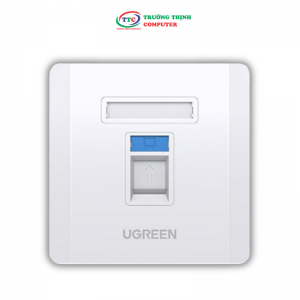 Mặt Wall Plate 1 cổng mạng âm tường Ugreen 80180 cao cấp