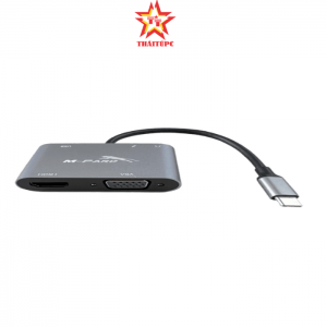 CÁP TYPE-C sang PD+HDMI+VGA+USB3.0 MD042 M-PARD