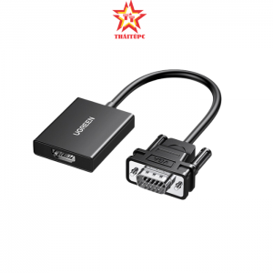 Cáp chuyển đổi VGA sang HDMI+Audio 1080P@60Hz Ugreen 50945 cao cấp
