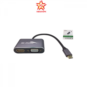 CÁP TYPE-C -> HDMI + VGA M-PARD (MD017)