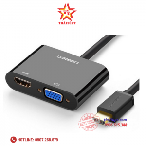Cáp chuyển đổi HDMI to VGA/HDMI chính hãng Ugreen 40744 cao cấp
