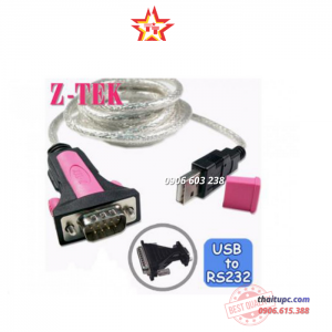 Dây cáp USB to RS232 (USB to com) dài 1.8m Z-TEK ZE533A Chính hãng