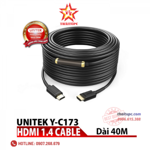 Cáp HDMI  Unitek chính hãng cao cấp (40m) (Y-C 173)
