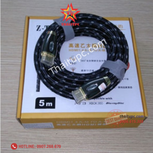 Cáp HDMI 5M Chính Hãng Z-TEK (ZY201) bọc lưới chống nhiễu
